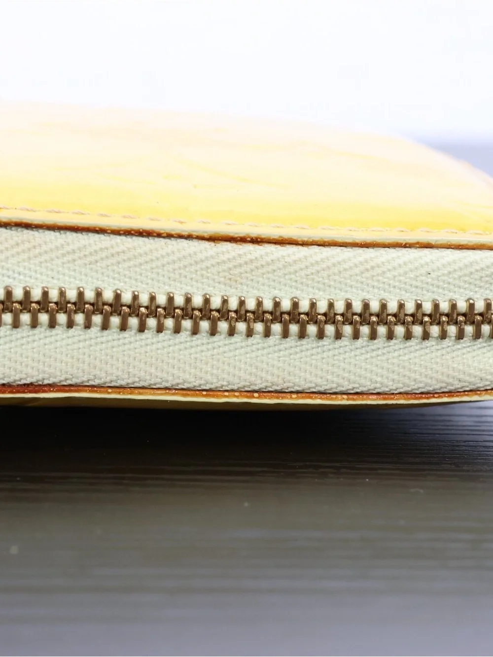 Louis Vuitton Yellow Vernis Zip-Around Card Wallet